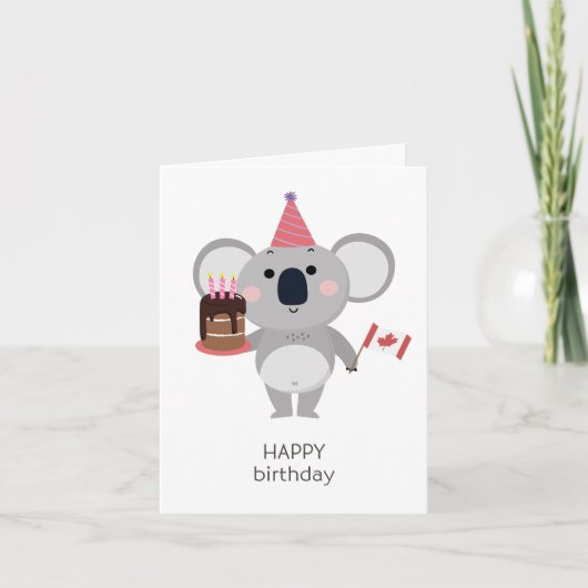 Carte d'anniversaire canadienne - Joyeux anniversa (Devant)