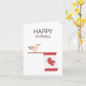 Carte d'anniversaire canadienne - Joyeux anniversa (Fleur jaune)
