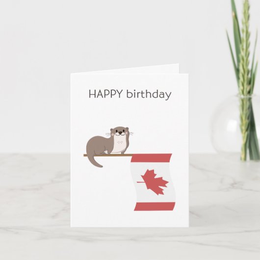Carte d'anniversaire canadienne - Joyeux anniversa (Devant)