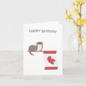 Carte d'anniversaire canadienne - Joyeux anniversa (Fleur jaune)