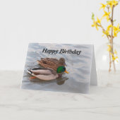 Carte d'anniversaire : Canards de Mallard (Fleur jaune)