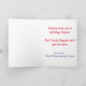 Carte d'anniversaire Candy Rapper (Intérieur)