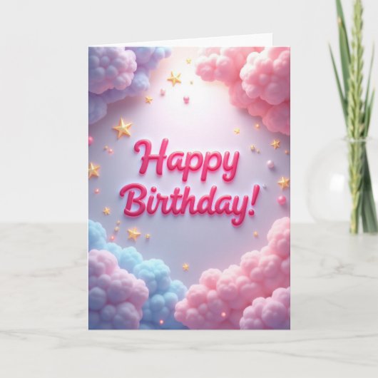 Carte d'anniversaire Candy Script (Devant)