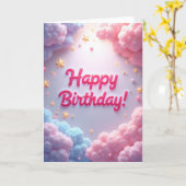 Carte d'anniversaire Candy Script (Fleur jaune)