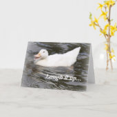 Carte d'anniversaire : Caneton (Fleur jaune)