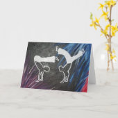 carte d'anniversaire capoeira (Fleur jaune)