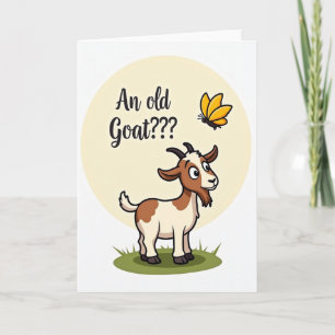 Carte d'anniversaire capricieuse chèvre douce