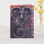 Carte d'anniversaire Capricorn (Fleur jaune)