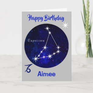 Carte d'anniversaire Capricorn Zodiac Horoscope