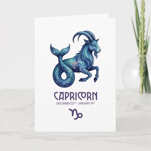 Carte d'anniversaire Capricorne (Devant)