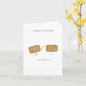 Carte d'anniversaire, carte à thème biscuit, carte (Fleur jaune)