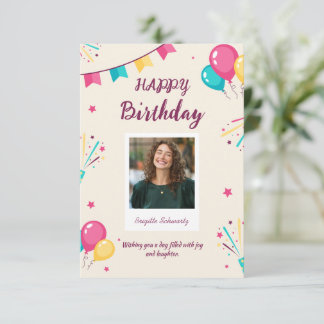 carte d'anniversaire - carte de voeux d'anniversai