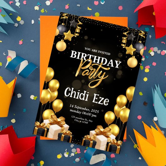 carte d'anniversaire - carte d'invitation