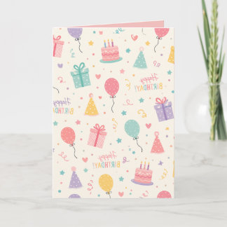 carte d'anniversaire, carte pliable, joyeux annive