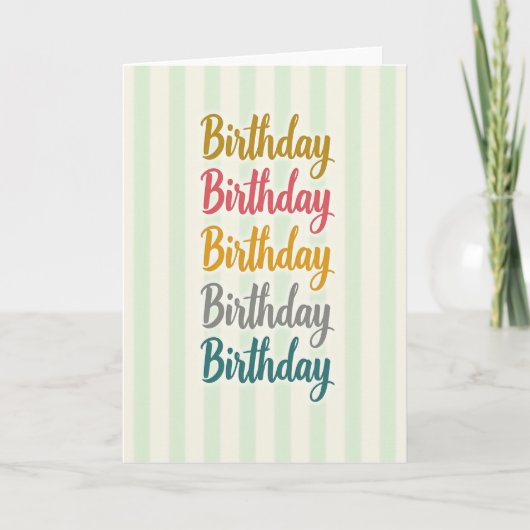 Carte d'anniversaire Cascade Colorée (Devant)
