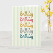 Carte d'anniversaire Cascade Colorée (Fleur jaune)