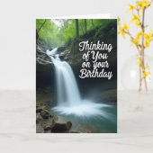 Carte d'anniversaire Cascade d'émeraude (Fleur jaune)