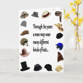 CARTE D'ANNIVERSAIRE casquette (Fleur jaune)