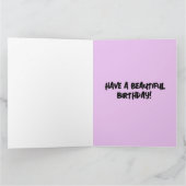 Carte d'anniversaire CAT KITTEN ART SLEEPING BLANK (Intérieur)