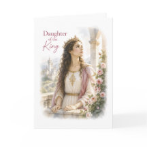 Carte d'anniversaire catholique Fille du Roi