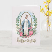 Carte d'anniversaire catholique Fleurs Religieuses (Fleur jaune)