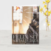 Carte d'anniversaire catholique - latin (Fleur jaune)