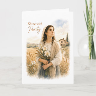 Carte d'anniversaire catholique Sainte Marie Goret