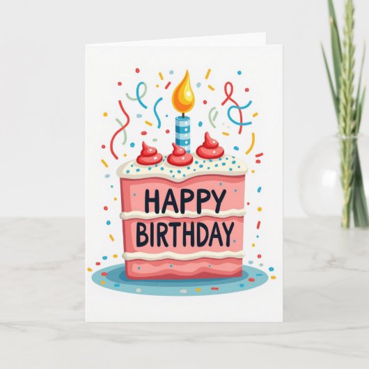 Carte d'anniversaire Célébration Bougie (Devant)