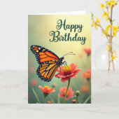 Carte d'anniversaire Célébration d'insecte (Fleur jaune)