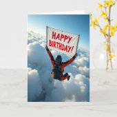 Carte d'anniversaire céleste festive (Fleur jaune)