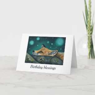 Carte d'anniversaire Celtic Fox