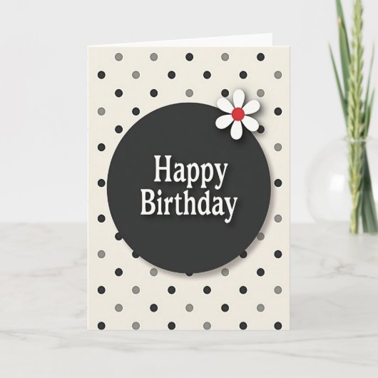 Carte d'anniversaire Cercle Classique (Devant)