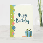 Carte d'anniversaire Cercles Script (Devant)