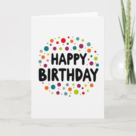 Carte d'anniversaire Cercles Vibrants (Devant)