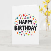 Carte d'anniversaire Cercles Vibrants (Fleur jaune)