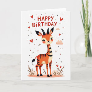 Carte d'anniversaire Cerf Capricieux