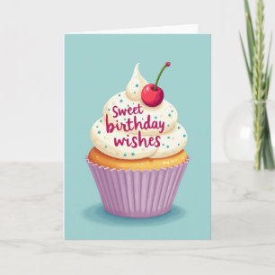 Carte d'anniversaire Cerise givree