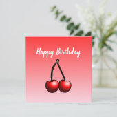 Carte d'anniversaire Cerises (Debout devant)