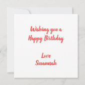 Carte d'anniversaire Cerises (Dos)