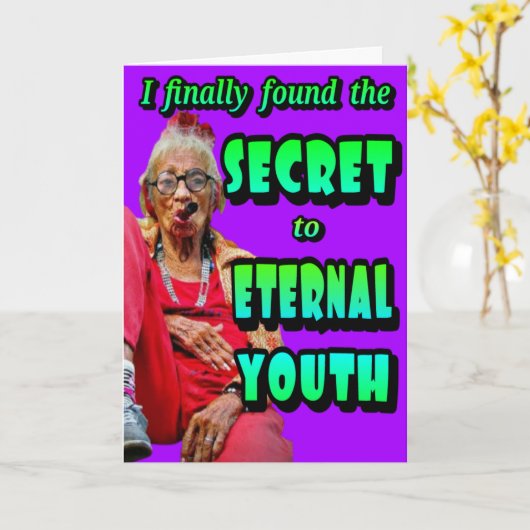 CARTE D'ANNIVERSAIRE "Certain Age" (Fleur jaune)