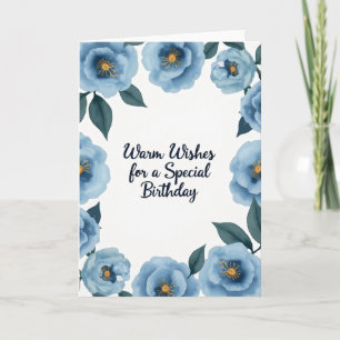 Carte d'anniversaire Cerulean Bloom