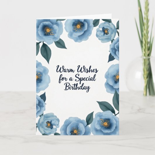 Carte d'anniversaire Cerulean Bloom (Devant)