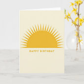 Carte d'anniversaire Chaleur (Fleur jaune)