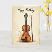 Carte d'anniversaire chaleureuse (Fleur jaune)