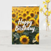 Carte d'anniversaire Champ Doré (Fleur jaune)