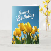 Carte d'anniversaire Champ Ensoleillé (Fleur jaune)