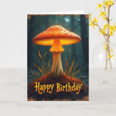 Carte d'anniversaire Champignon Lumière (Fleur jaune)