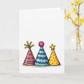Carte d'anniversaire Chapeau Tacheté (Fleur jaune)