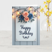 Carte d'anniversaire Charming Rose (Fleur jaune)