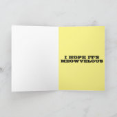 CARTE D'ANNIVERSAIRE CHAT cool, PORTANT DES LUNETT (Intérieur)